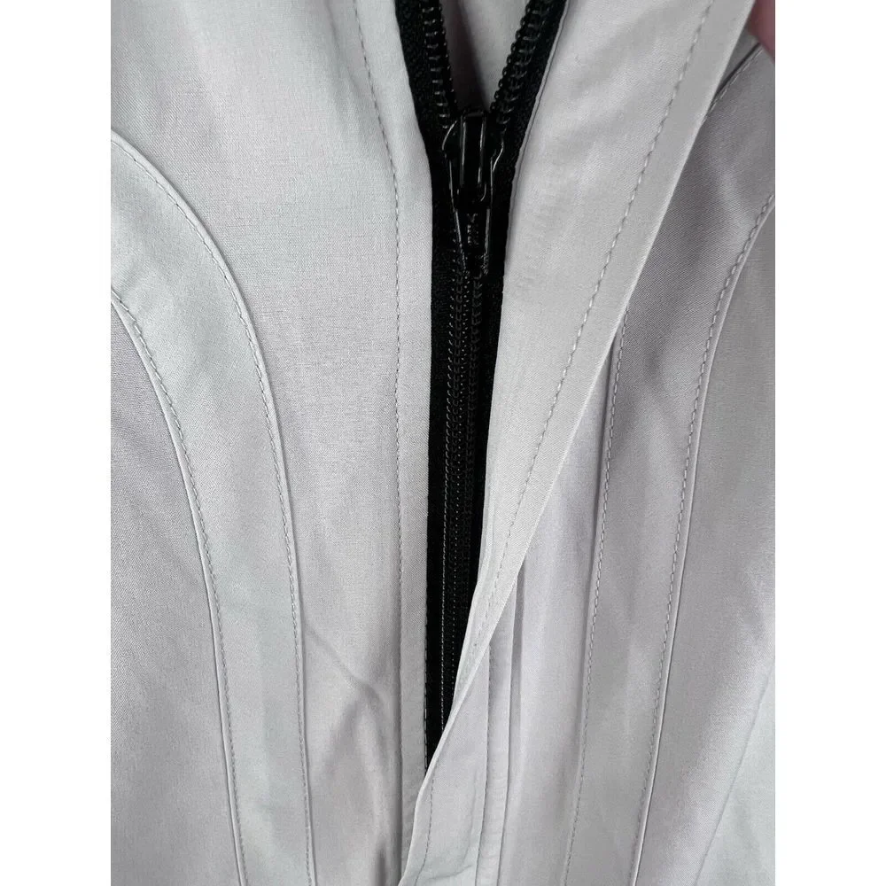 Travis Mathew Jacket Mens XL Full Zip Windbreaker‎ Fitted Golf Jacket Ivory Read